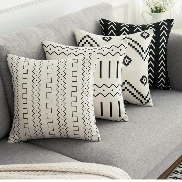 4 Decorative Throw Pillow Covers Rustic Farmhouse - Picture 5 of 6